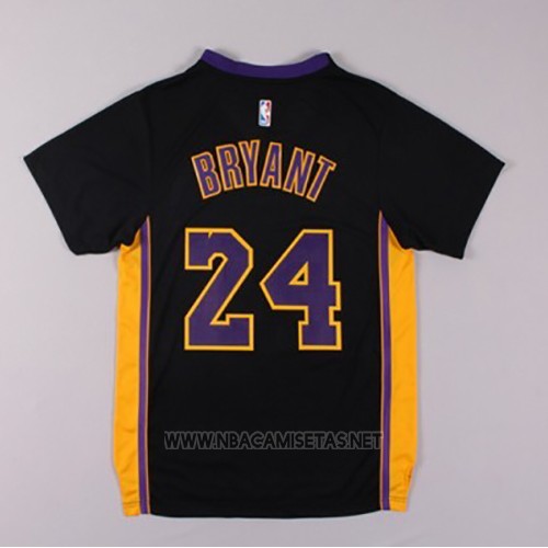 Camiseta Manga Corta Los Angeles Lakers Kobe Bryant NO 24 Negro
